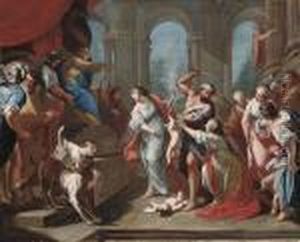 The Judgement Of Solomon by Giovanni Battista Pittoni the younger