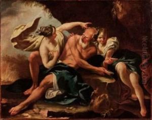 Loth E Le Figlie by Giovanni Battista Pittoni the younger