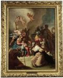 The Adoration Of The Magi by Giovanni Battista Pittoni the younger