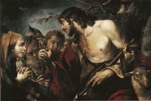 La Predication De Saint Jean-baptiste by Giovanni Battista Pittoni the younger