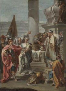 The Sacrifice Of Polyxena by Giovanni Battista Pittoni the younger