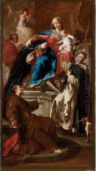 Madonna Col Bambino E I Santi Rosa Da Lima Domenico 

 Bonaventura E Carlo Borromeo - view 1