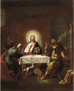 Cena In Emmaus by Giovanni Battista Pittoni the younger