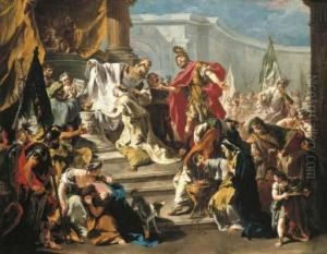The Sacrifice Of The Daughter Of Jephthah by Giovanni Battista Pittoni the younger