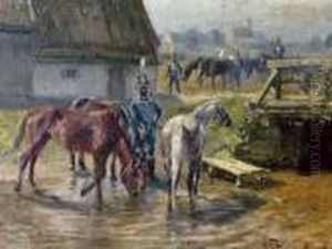 Watching The Polish; Also A Companion Painting