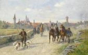 Heimkehr Vom Markte by Max Joseph Pitzner