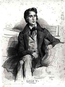 Portrait of Franz Liszt 1811-86 by Achille-Jacques-Jean-Marie Deveria