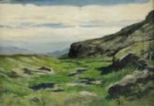 "civrari - Piano Del Lago" Ix-1899 by Giovanni Piumati