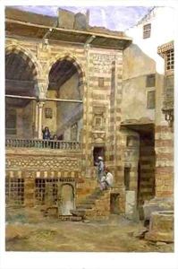 A courtyard Al Hosh in the house of Shiekh Sadat Cairo by Frank Dillon
