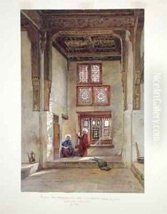 Reception room in the house of the Memlook Roduan Bey Cairo by Frank Dillon