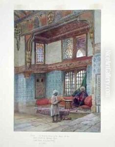 Recess in the reception room in the house of the Mufti Sheik El Mahadi Cairo by Frank Dillon