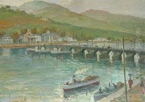 Puente Sobre El Rio. by Francisco Planas Doria
