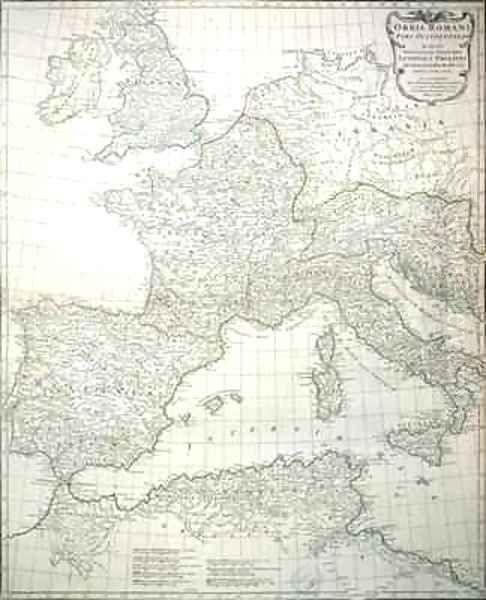 Map of the western part of the Roman Empire - view 1
