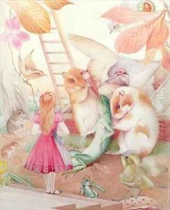 Alice in Wonderland with Peter the Lizard Alice in Wonderland with Peter the Lizard