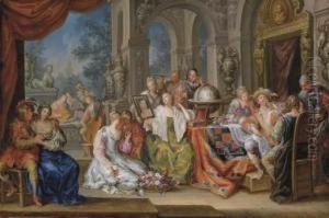 Allegory Of The Five Senses by Johann Georg Platzer