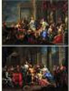Hercule Et Omphale; Achille Chez Les Filles De Lycomede. Hercule Et Omphale; Achille Chez Les Filles De Lycomede.