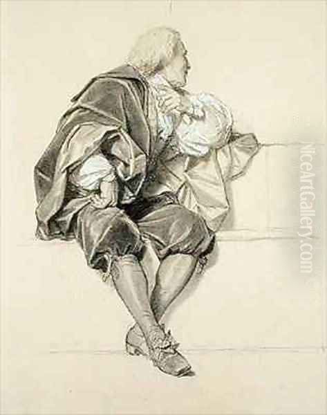 Study for the Portrait of Pierre Puget 1620-94 in the Hemicycle at the Ecole des Beaux Arts - view 1