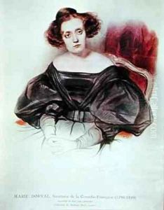 Marie Dorval 1798-1849 in Costume by Hippolyte (Paul) Delaroche