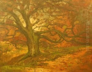 Boom In Landschap. Gesigneerd by George, Jurgen Pletser