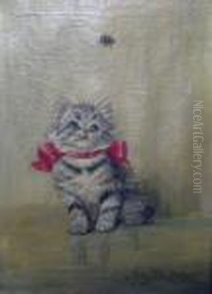 Junge Katze Beobachtet Biene - view 1
