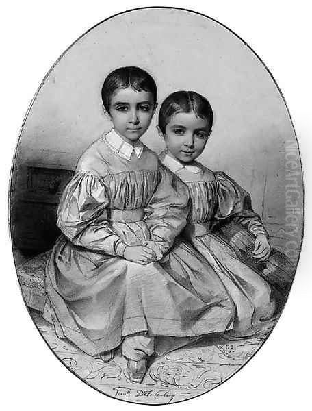 Portrait of Alexandre and Leon de Gosselin, as children - view 1