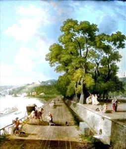 The Park at Saint Cloud by the Seine Dihl Factory by Jean Louis (Marnette) De Marne