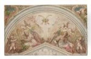 Fresco Design With Angels And Putti