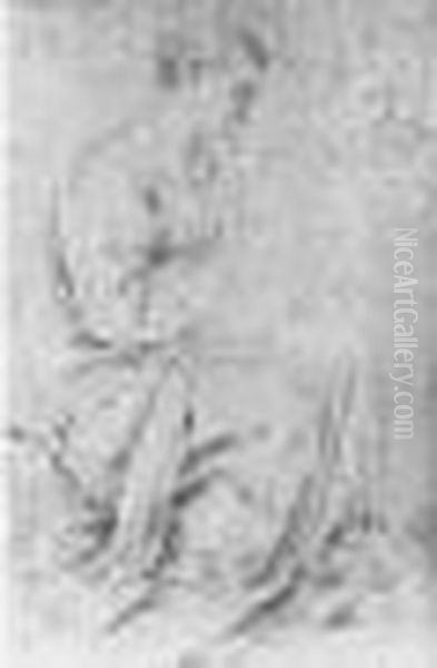 Etude De Femme Assise De Profil - view 1