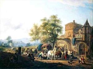 Rest before an Inn by Jean Louis (Marnette) De Marne
