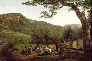 Haymakers Picnicking in a Field