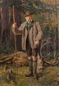 Kaiser Franz Josef Mit Jagdtrophae