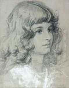 Portret Dziewczynki by Kazimierz Pochwalski