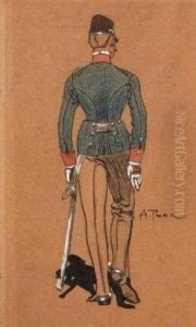 Offizier Der K. U. K. Armee Von Ruckwarts by Alexander Pock