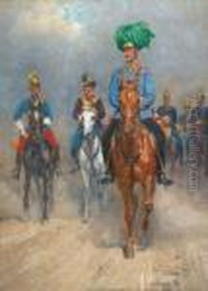 Major General William Von Einem At The Head Of An Imperial Infantry Brigade - view 1