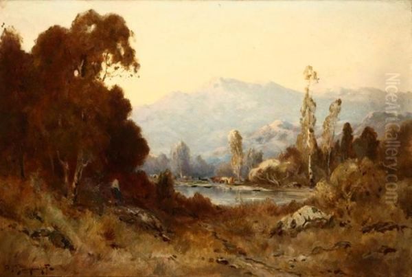 Landscape With Cows Watering - view 1