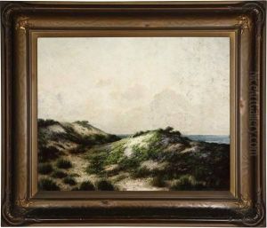 Sand Dunes With Blooming Verbena by Alexis Matthew Podchernikoff