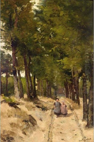 Children In A Forest Landscape - view 1