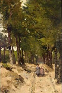Children In A Forest Landscape