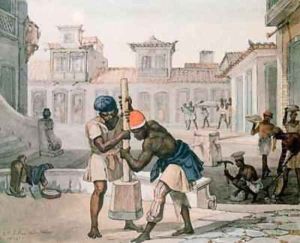 Slaves making a street in Rio de Janeiro by Jean Baptiste Debret