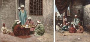 Arabs Seated For A Meal