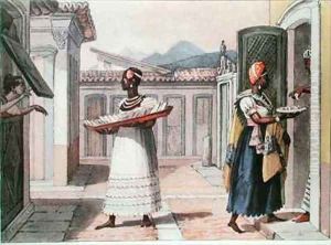 Travelling Saleswomen in Rio de Janeiro in 1827 by Jean Baptiste Debret