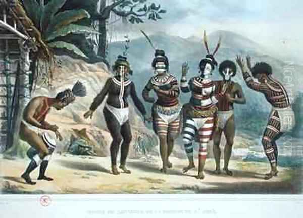 Indians dancing at the San Jose Mission - view 1