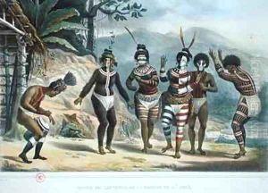 Indians dancing at the San Jose Mission by Jean Baptiste Debret