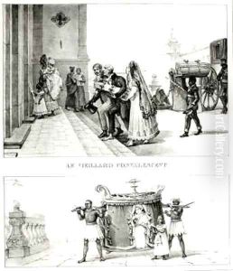 Old Aged Convalescents A Woman being carried by Caderinha to Mass Old Aged Convalescents A Woman being carried by Caderinha to Mass