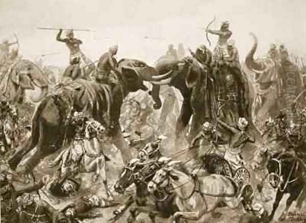 The defeat of Pulikesin II the Chalukhya - view 1
