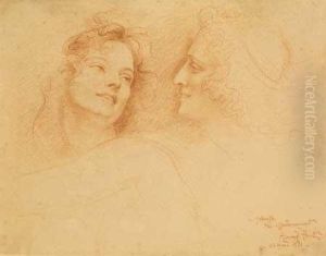 Etude De Visages by Armand Point