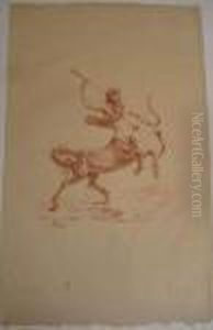 Le Centaure Chiron (pour H. De Regnier). 1896. by Armand Point