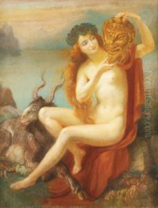 Jeune Fille Au Masque D'or by Armand Point
