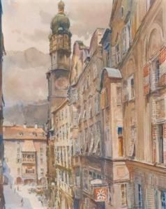 The Goldene Dachl In Innsbruck by Franz Poledne