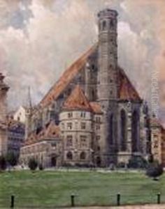 Die Minoritenkirche In Wien by Franz Poledne